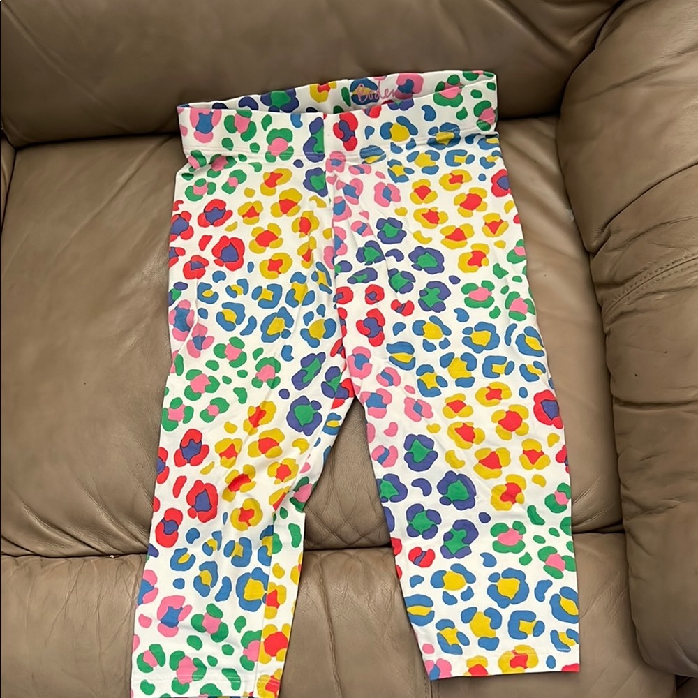 Boden Red and Yellow Leggings Vibrant Stretchy Bottoms